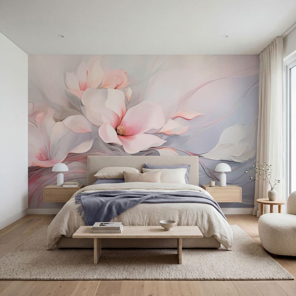 Painting of flowers and leaves Painting of flowers and leaves