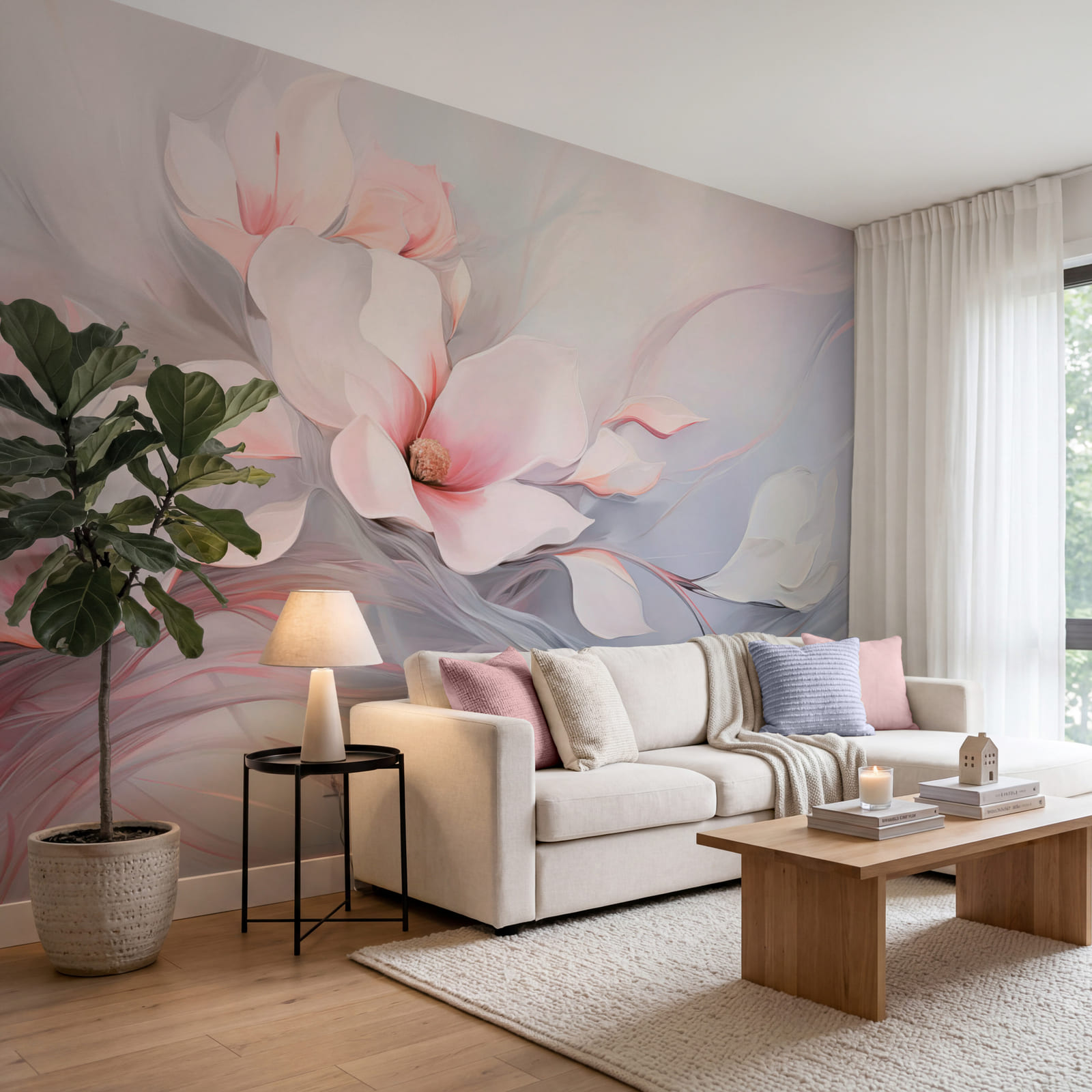 Painting of flowers and leaves Painting of flowers and leaves