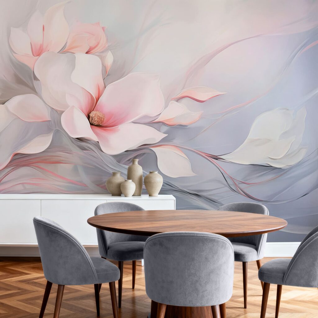 Painting of flowers and leaves Painting of flowers and leaves