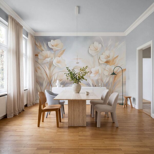 Painting of flowers and grass