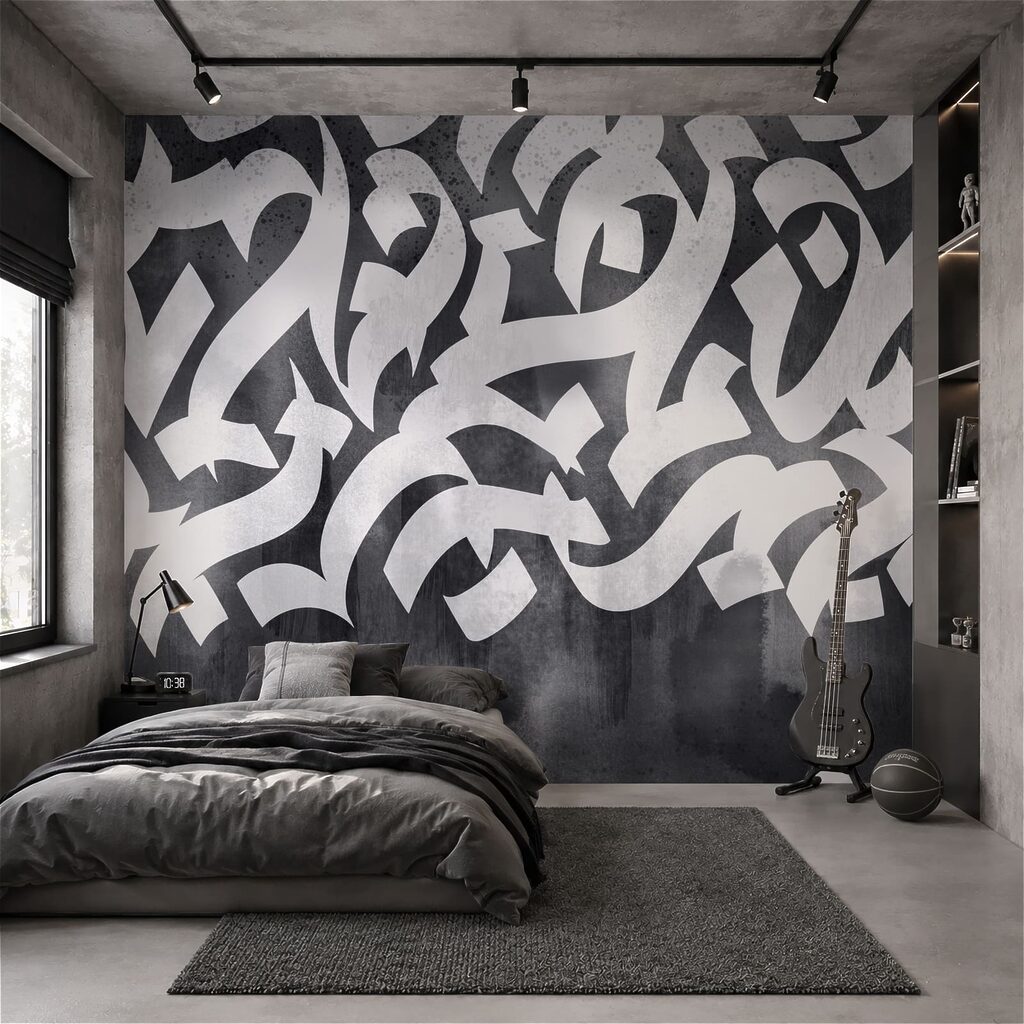 White and black graffiti White and black graffiti