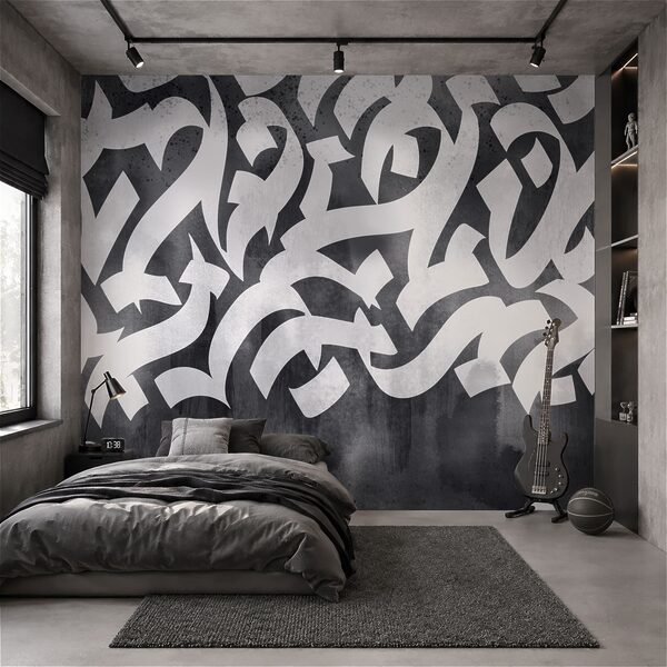 White and black graffiti White and black graffiti