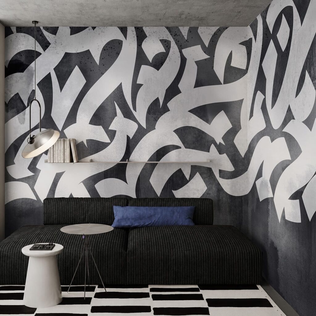 White and black graffiti White and black graffiti