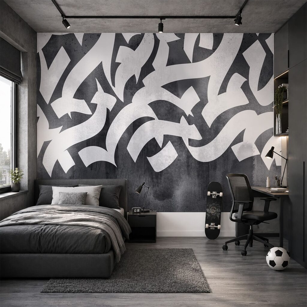 White and black graffiti White and black graffiti