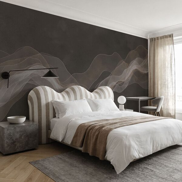 White and brown wavy lines
