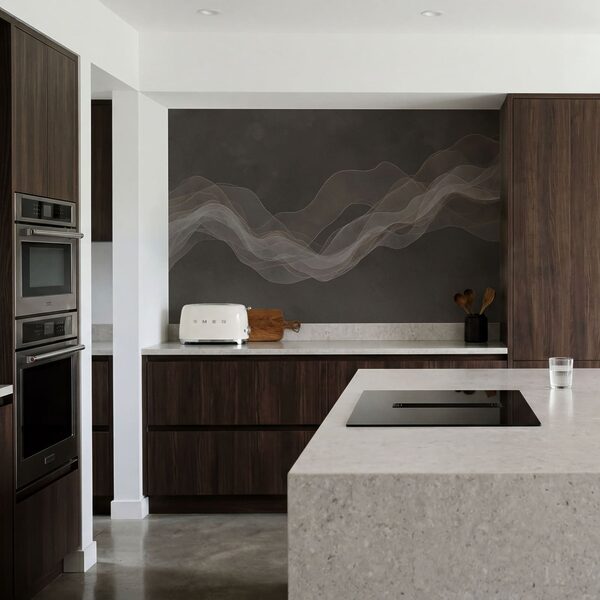 White and brown wavy lines
