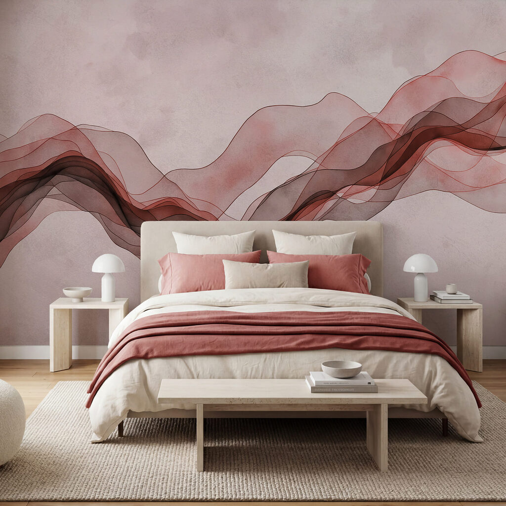 Red and black wavy lines
