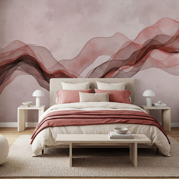 Red and black wavy lines