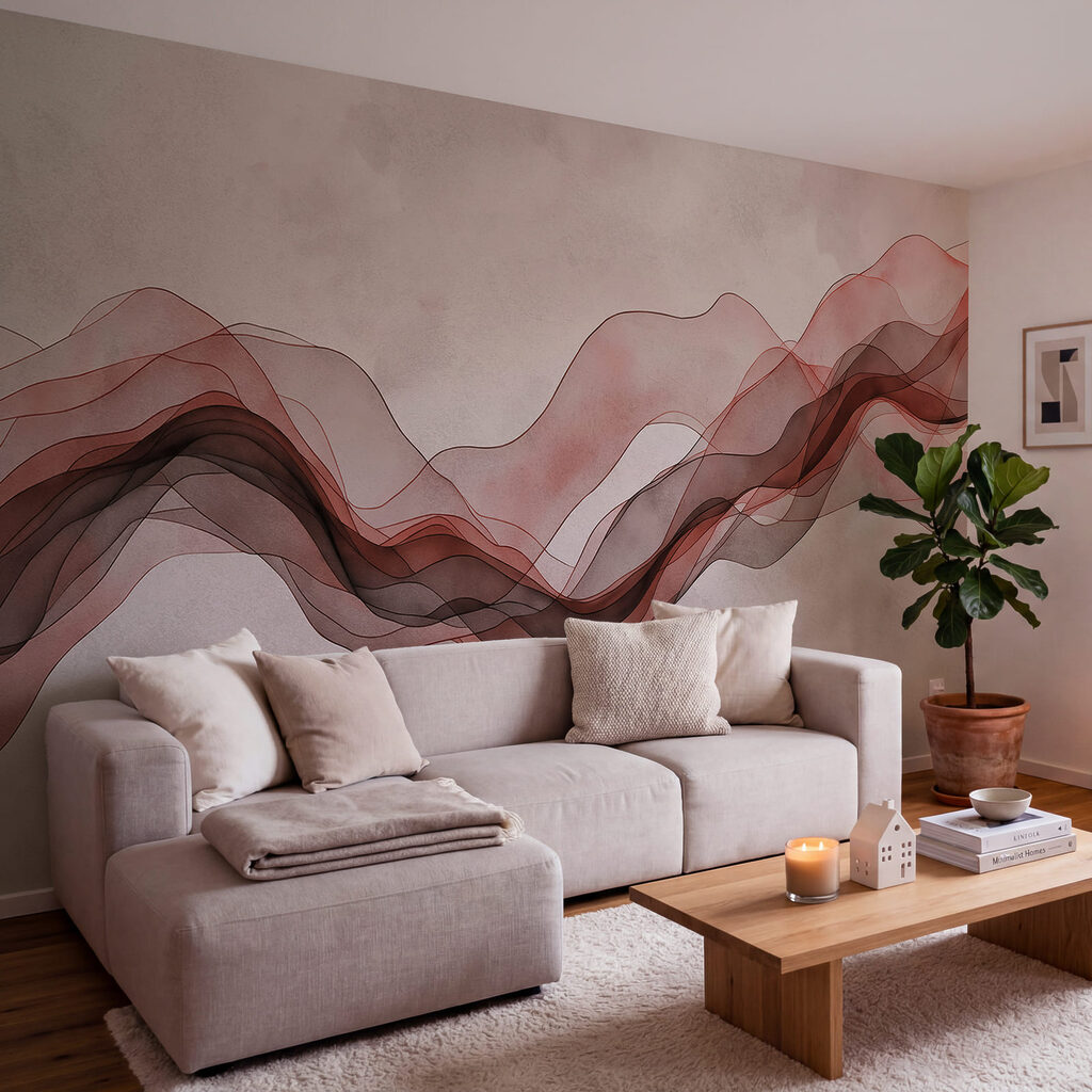 Red and black wavy lines