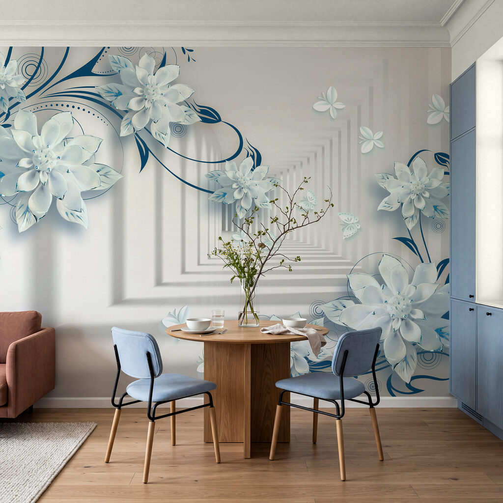 Delicate blooms and graceful butterflies Delicate blooms and graceful butterflies