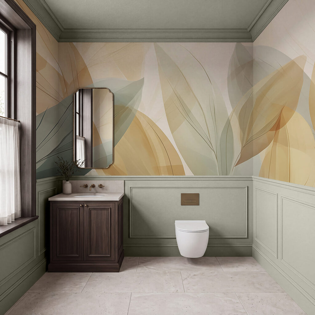 Translucent leaves dance in soft hues