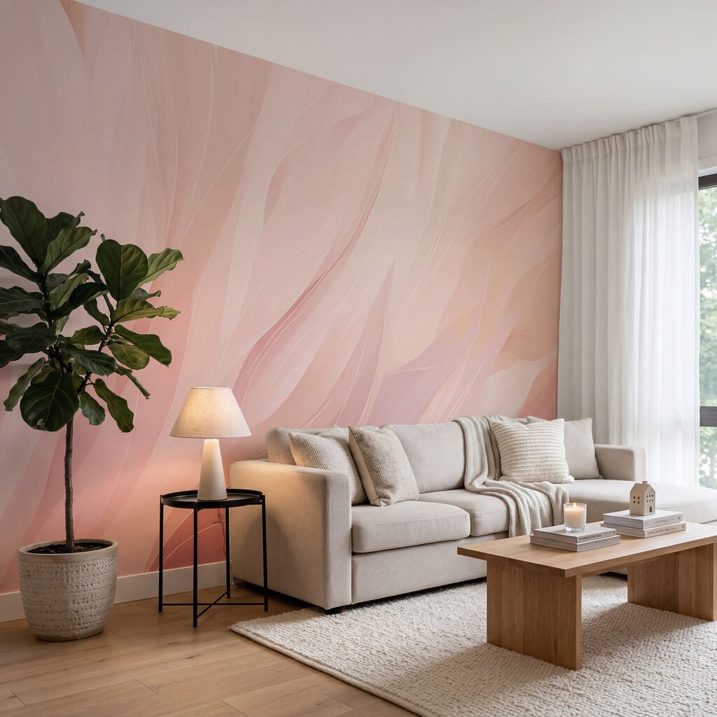 Soft hues embrace gentle flowing lines