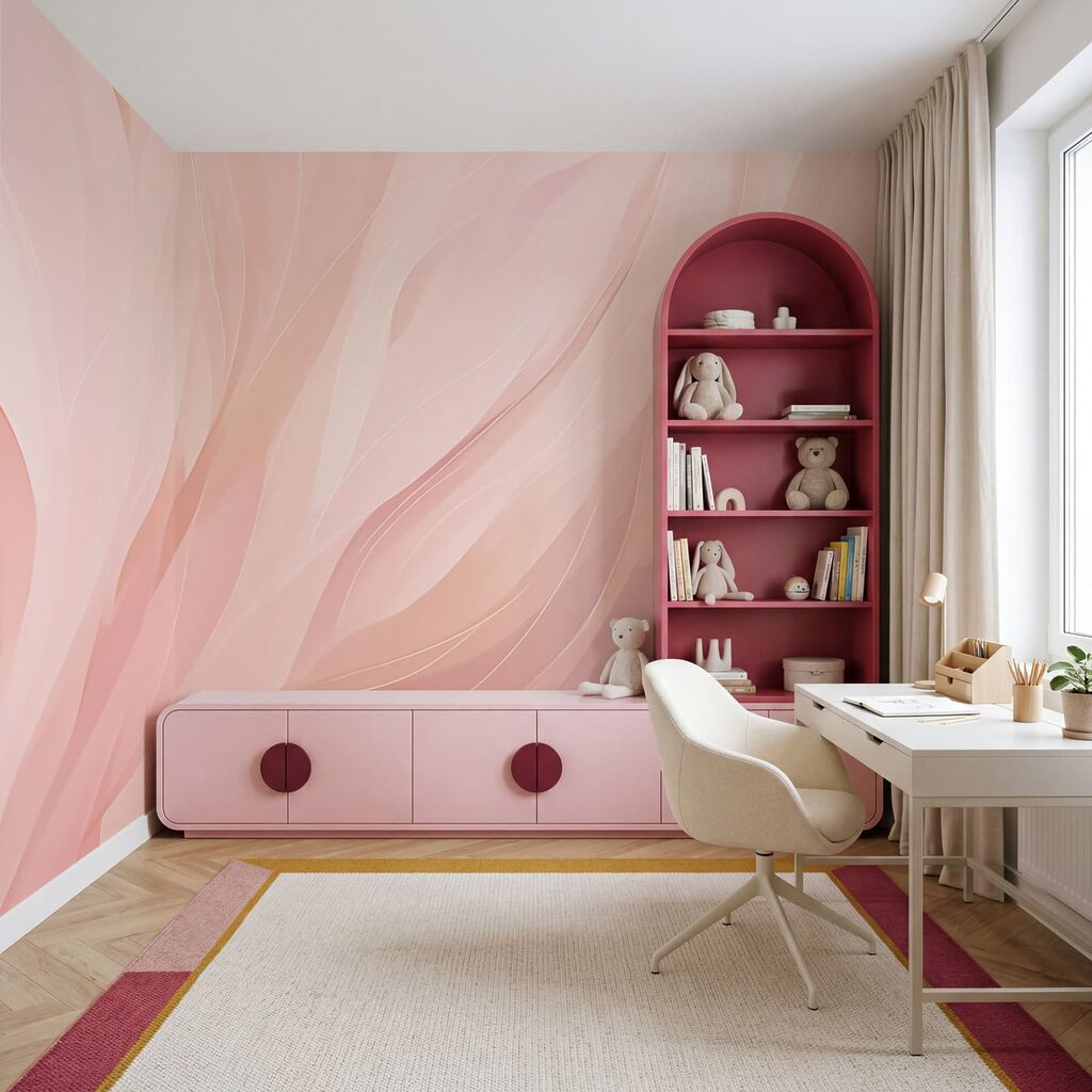 Soft hues embrace gentle flowing lines