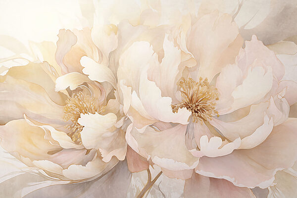 Soft blooms in warm pastel hues Soft blooms in warm pastel hues