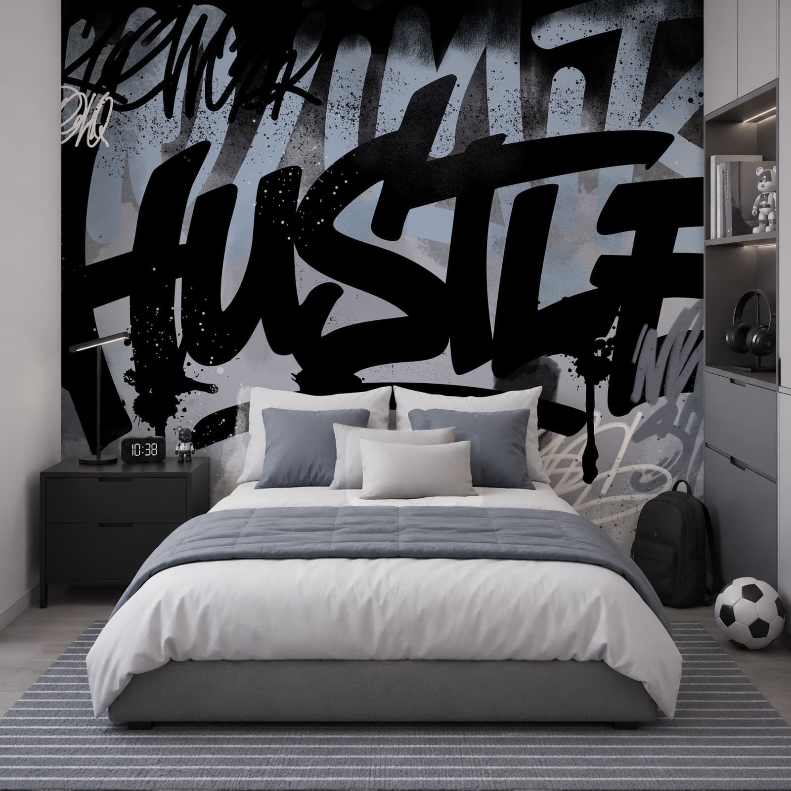 Black and white graffiti Black and white graffiti