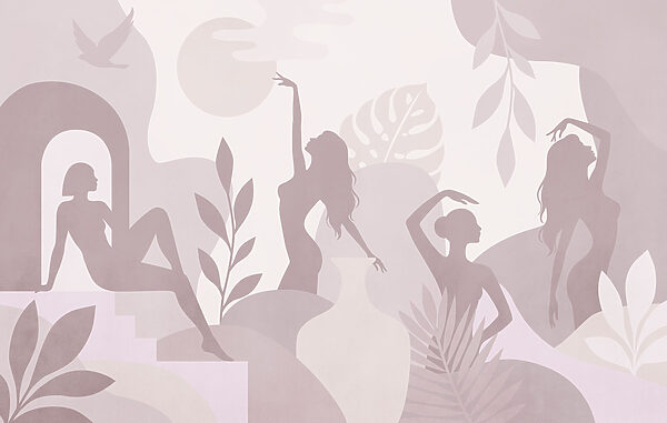 Group of women in different poses