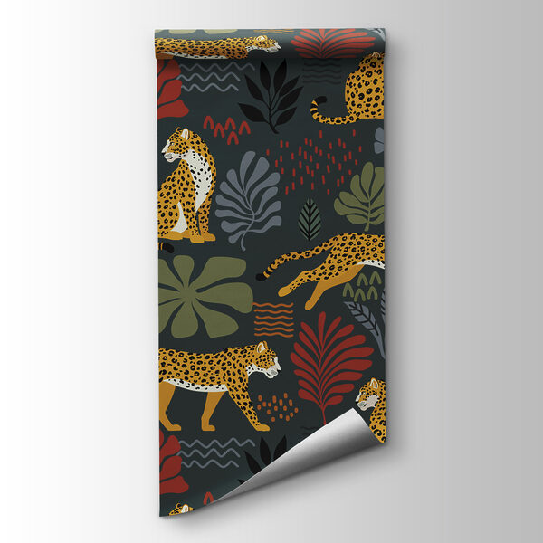 Pattern of cheetahs and plants