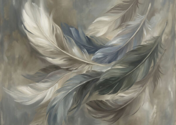 Soft feathers in gentle motion