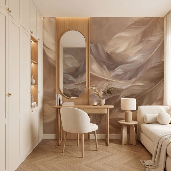 Gentle feathers in soft hues