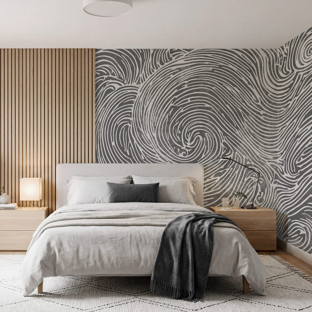 Grey and white swirl pattern Grey and white swirl pattern