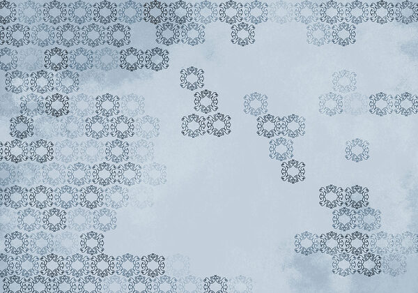 Blue background with black and white patterns