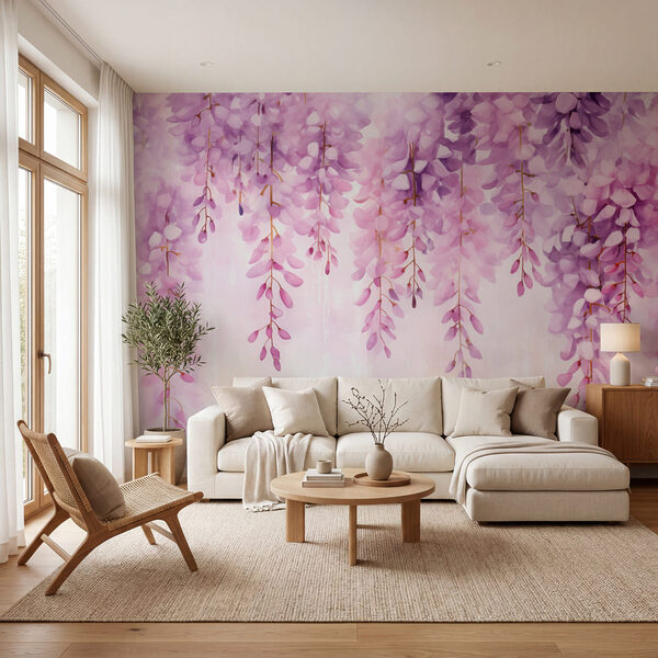 Soft lavender blossoms hanging gracefully Soft lavender blossoms hanging gracefully