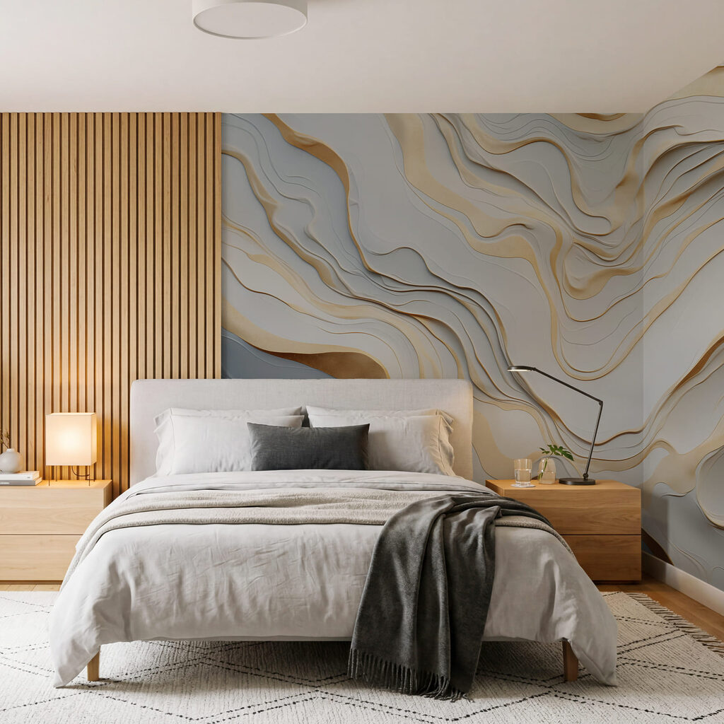 Abstract waves of light tones