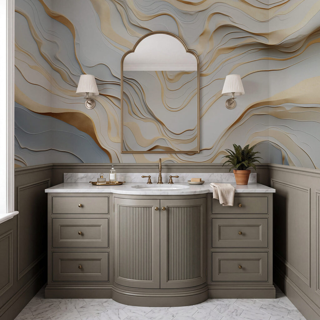 Abstract waves of light tones