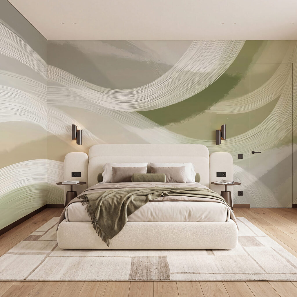Soft waves in peaceful tones