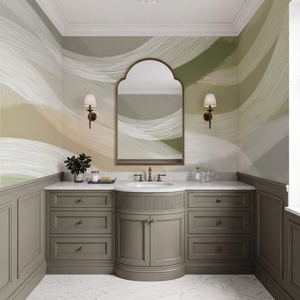 Soft waves in peaceful tones