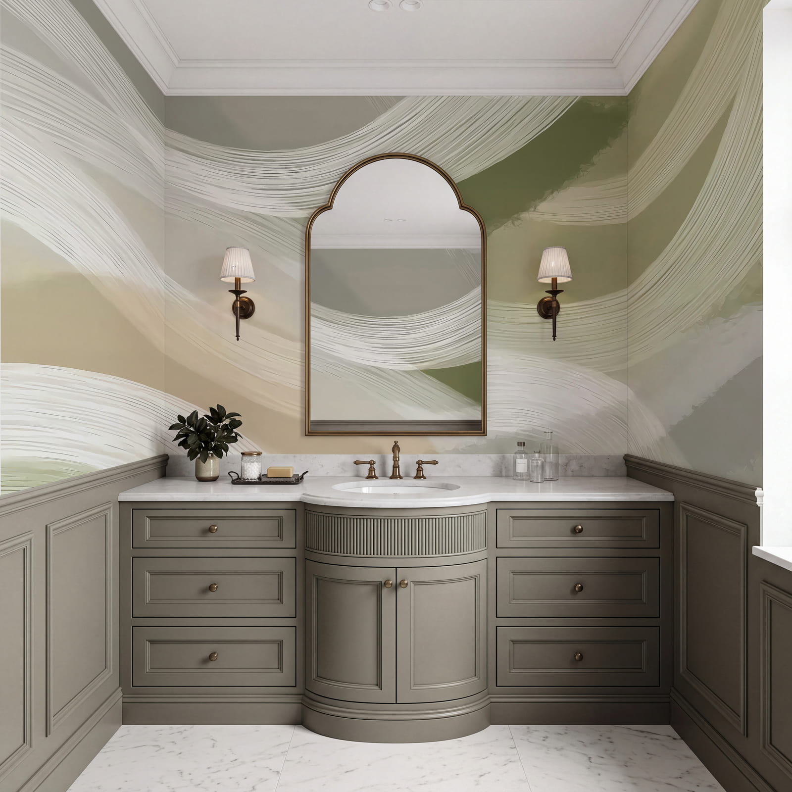 Soft waves in peaceful tones