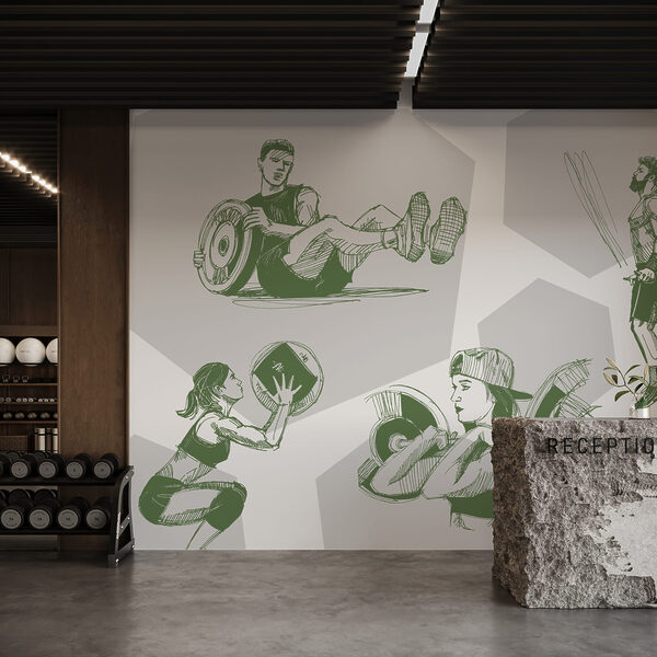 Collage of images of a man and a woman doing squats