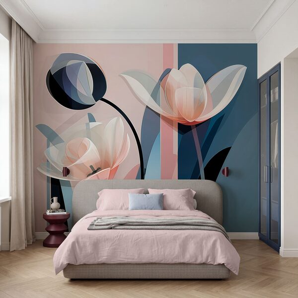 Delicate blooms in soft pastels
