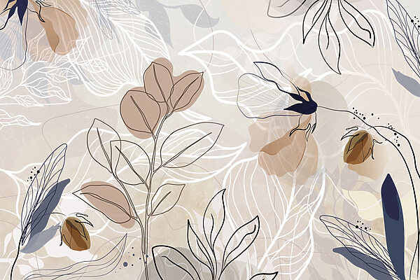 Delicate floral patterns in soft hues