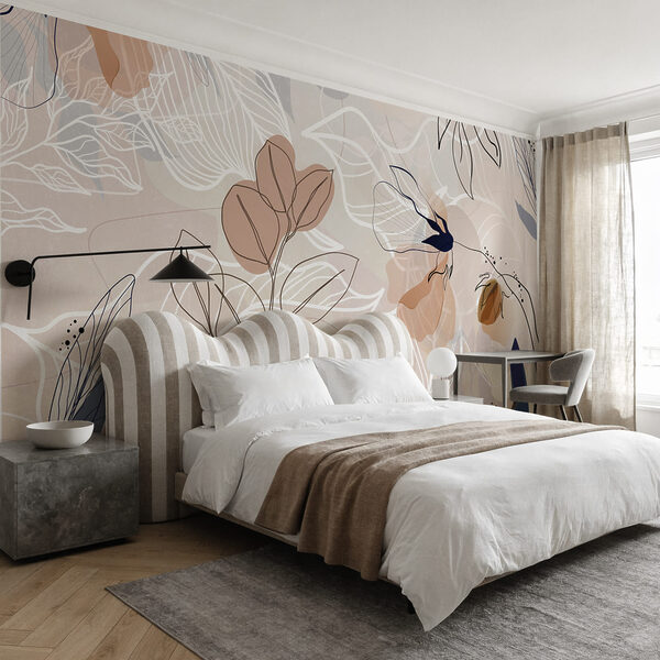 Delicate floral patterns in soft hues