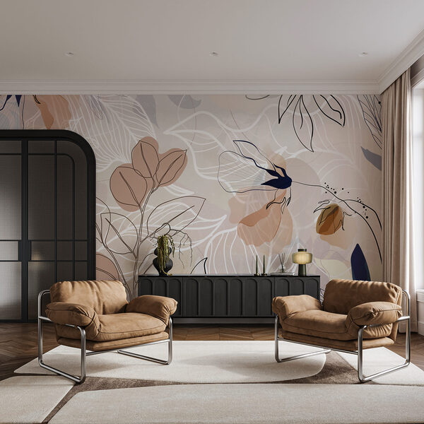 Delicate floral patterns in soft hues