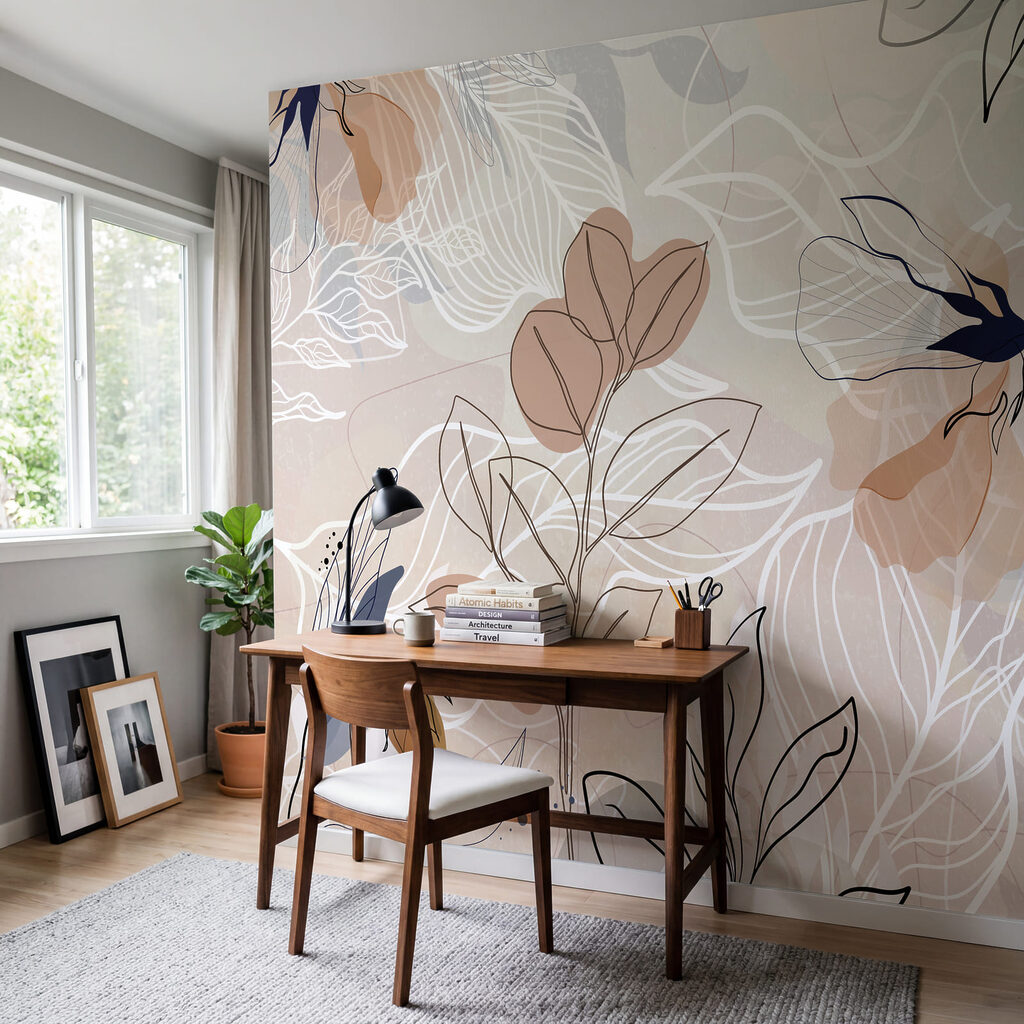 Delicate floral patterns in soft hues