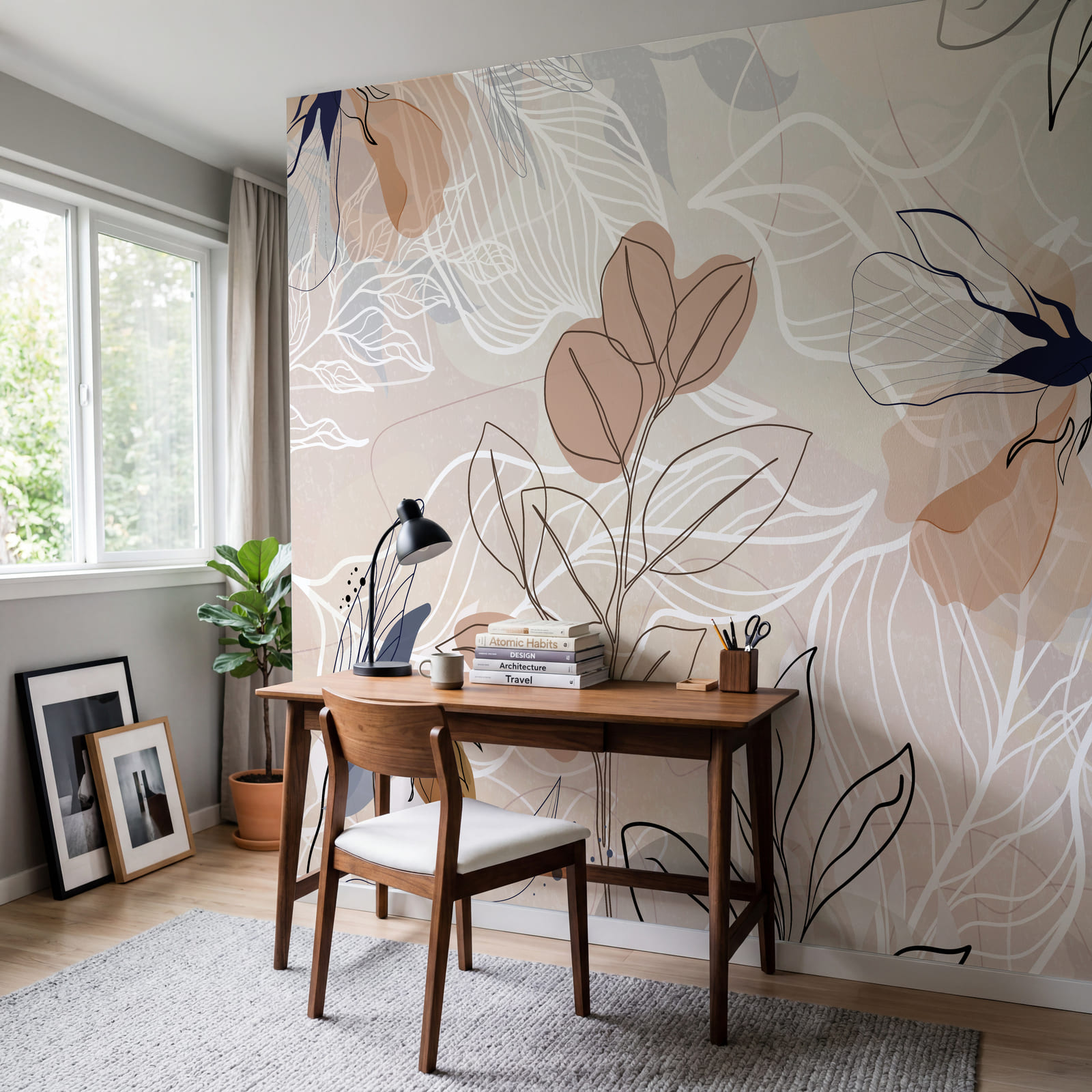 Delicate floral patterns in soft hues
