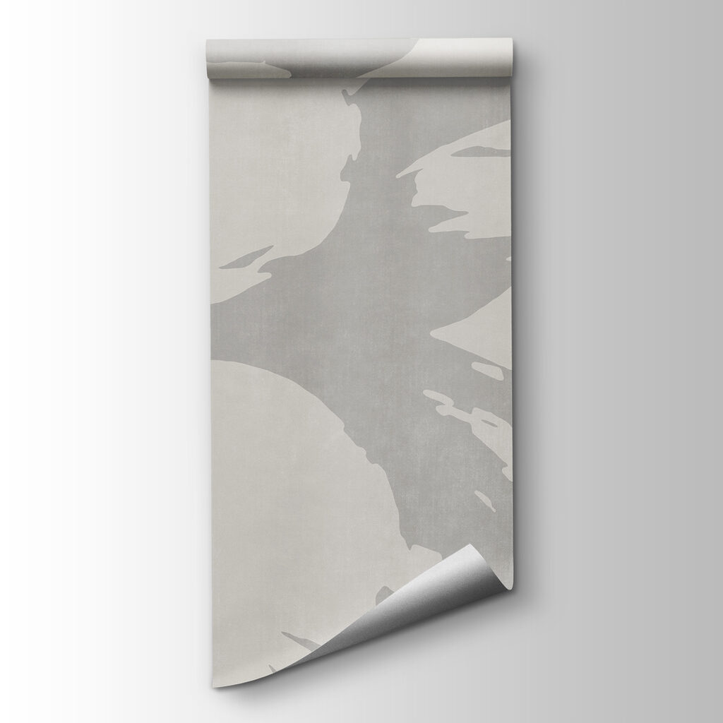 White and grey floral pattern