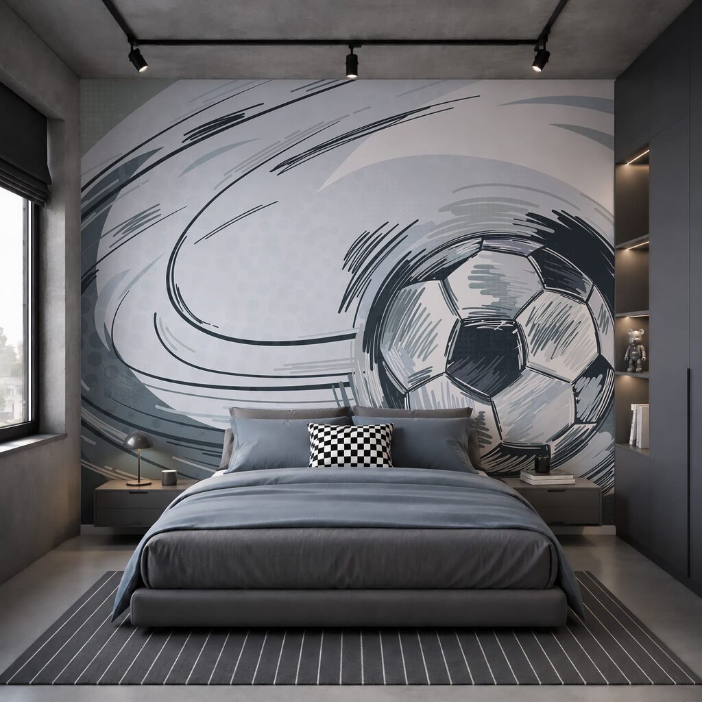 Football ball in a tornado