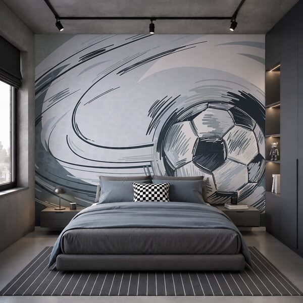Football ball in a tornado