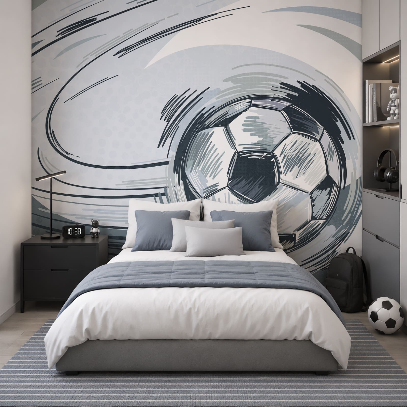 Football ball in a tornado