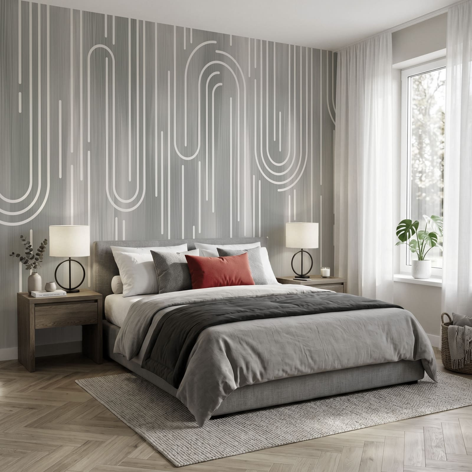 White lines on a gray background White lines on a gray background
