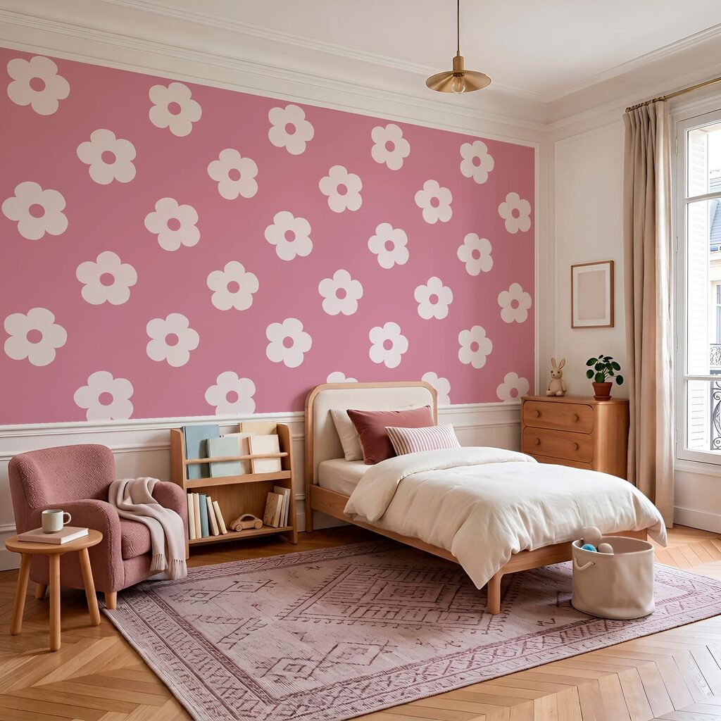 Pink and white flower pattern Pink and white flower pattern