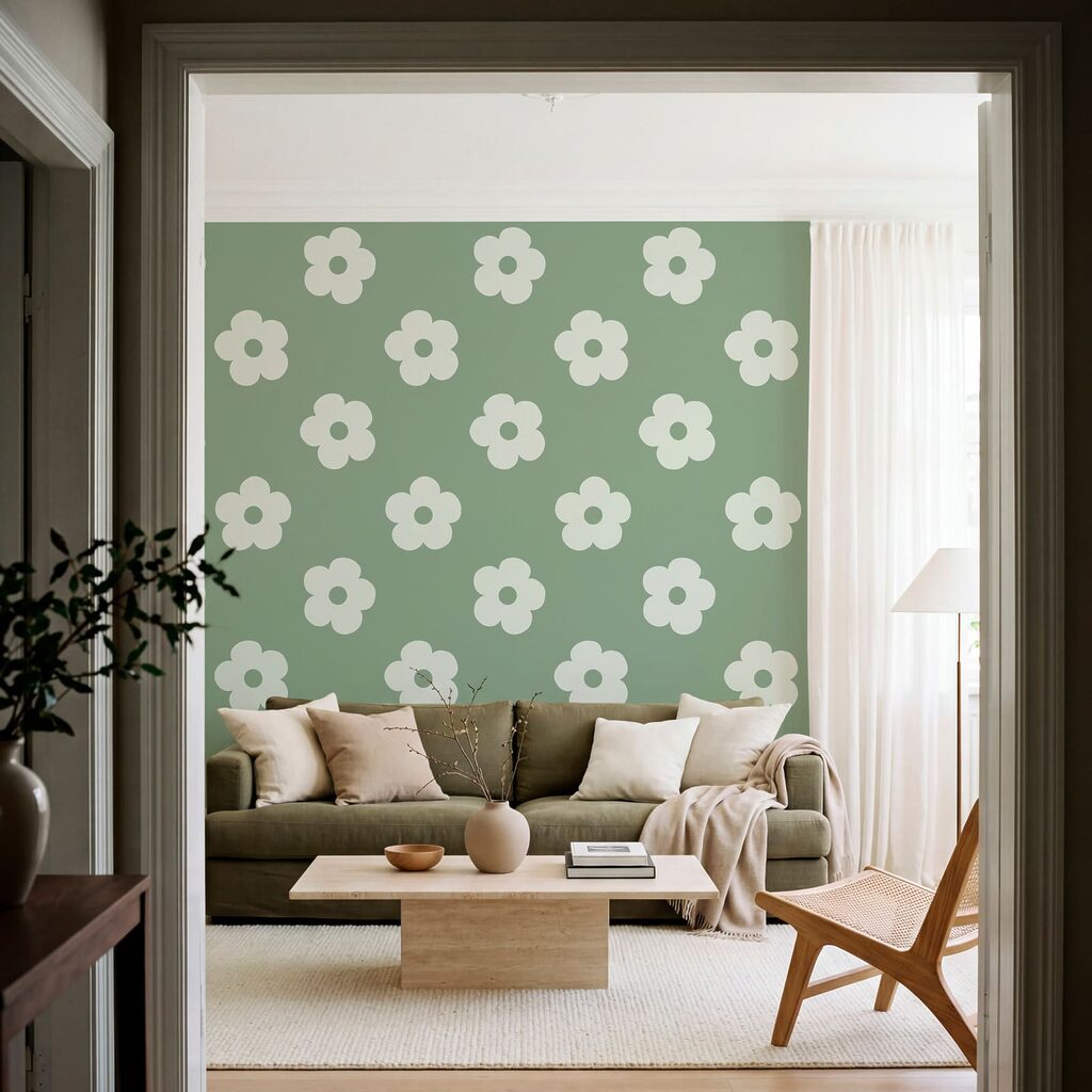 Pattern of white flowers Pattern of white flowers