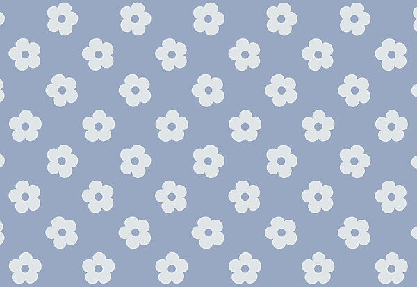 Pattern of white flowers on a blue background Pattern of white flowers on a blue background