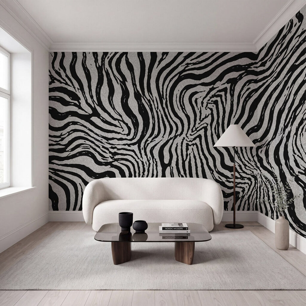 Black and white striped pattern Black and white striped pattern