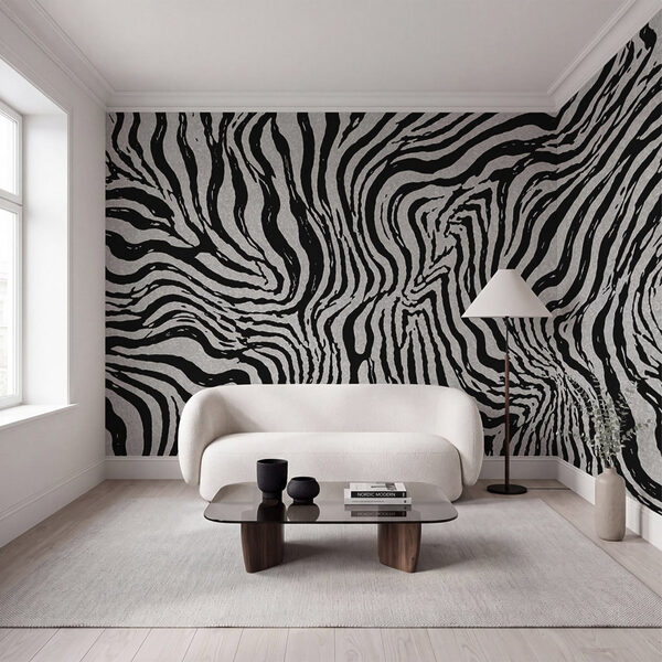 Black and white striped pattern Black and white striped pattern