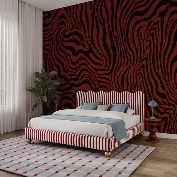 Wall mural Red and black striped pattern (SKU: t00969v2) Wall mural Wall mural Red and black striped pattern (SKU: t00969v2)