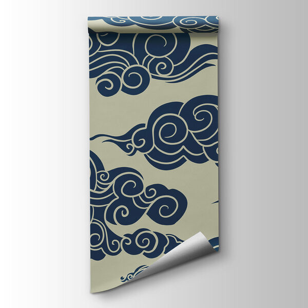 Pattern of clouds and swirls